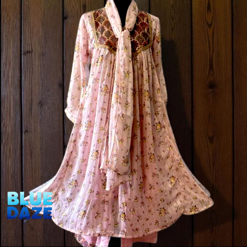 Anarkali Party Three Piece